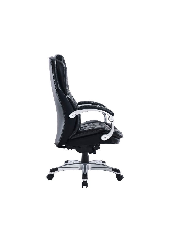 Micasa High Back Ergonomic Executive Office Chair with Wheels Black and Silver 92 x 45 x 66 cm CS-2060E - Image 4